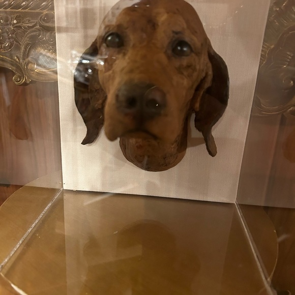 Vintage dog head sculpture - Picture 2 of 5